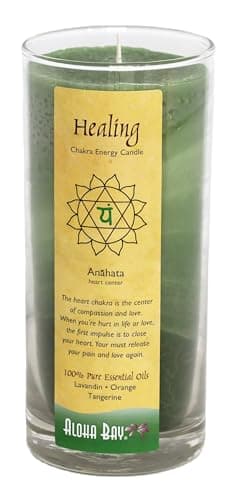 Premium Scented Hand Made Chakra Candle Energy Pillar Meditation Balance Set 1 Pack Yoga Prayer Meditation Candle Long Burn Dripless Anja Lavender Fir Chamomile Aloha Bay