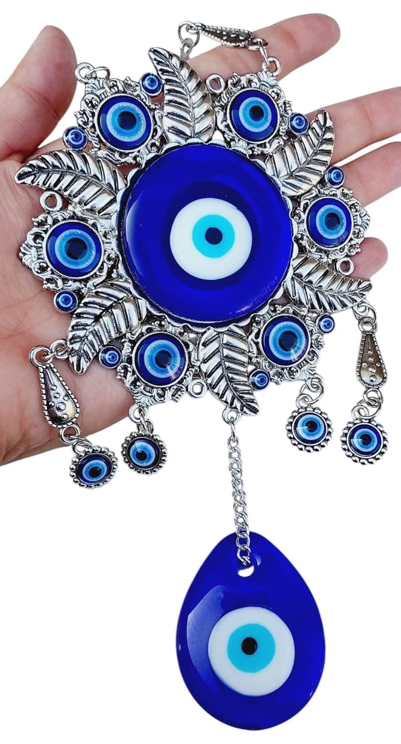 Evil Eye Hanging Nazar Battu for Home Entrance Decoration, House Main Door Decor Hanging Decorative Items, Aesthetic Home Decor, Big Size