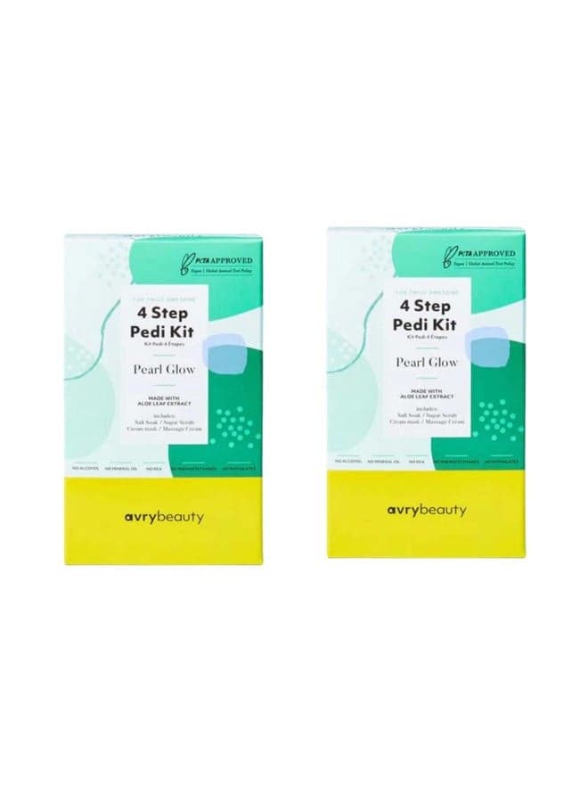 4-Step 2-pack, Pedi Pearl Glow scent, Aloe Infused, Salon Services, Pedicure, Pedi, Spa, Hydrating Pedicure, Soothing