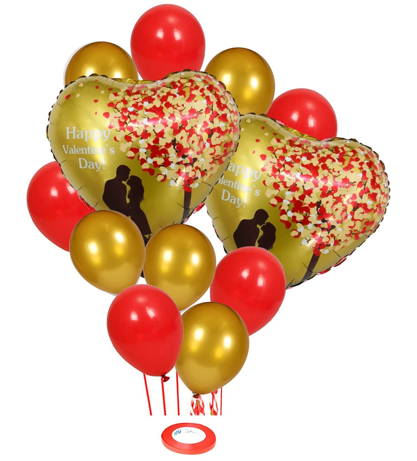 AMFIN® (Pack of 13) Romantic Decoration Balloon/Love Foil Balloon/Photo shoot Valentine Combo/Valentine Love Balloon/Love decoration items/Birthday Decorations Love Theme