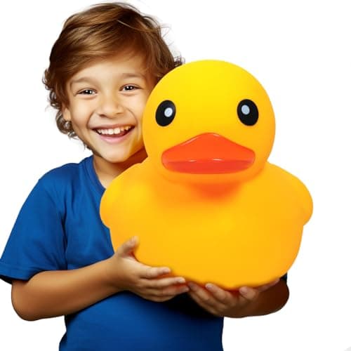 Giant Rubber Yellow DuckKalafona 13 Inch Large Giant Jumbo Duck Bath Toy No Bebe Noise No Hole Bathtub Toys for Baby Shower Birthday Beach Summer Pool Party Favors