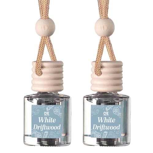 CANDECraftCo Car Air Hanging Fragrance Oil Car Auto Freshener for Essential Oils Scents Fragrance Aromatherapy Automobile Diffuser Long Lasting White Driftwood