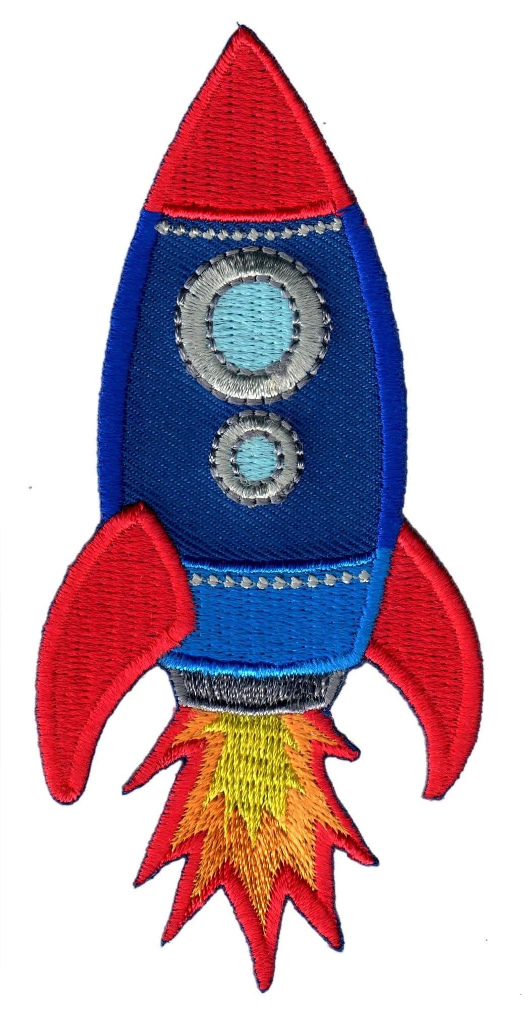 PatchMommy Rocket Patch Iron OnSew On Appliques for Kids Children