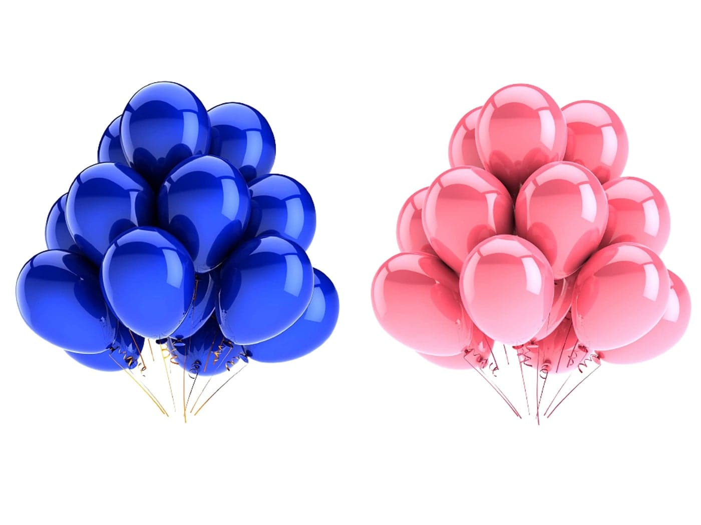 Vail Creations MADE IN INDIA 10inch Metallic Balloons for Birthday Decoration/Anniversary Party Decoration (Blue,Pink, Pack of 50)