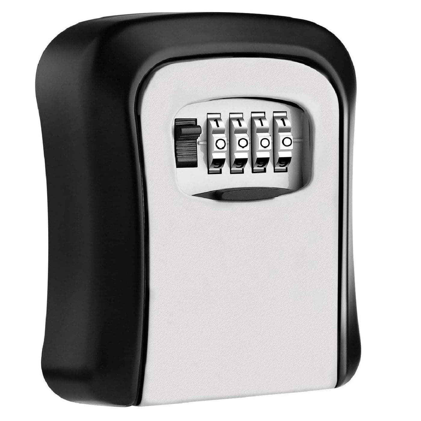 HRDR Combination Key Safe Box Key Safe Lock Box Outdoor Storage Box with Code Combination Password Security Lock Black White