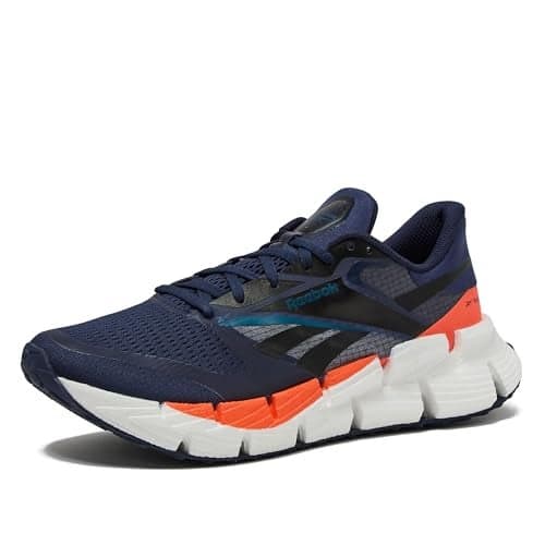 Reebok Floatzig Running Shoes for Men, Vector Navy/Escape Blue/Supercharged Coral, 12