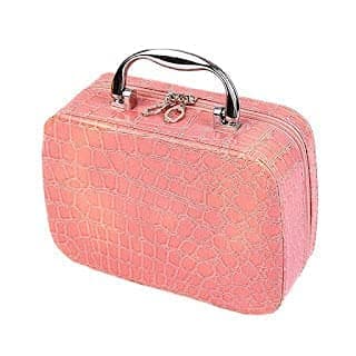 Vichip Cosmetic Storage Box Makeup Lipstick Storage Box Jewelry Box Toiletry Box Organizer with Magnifying Compact Makeup Mirror