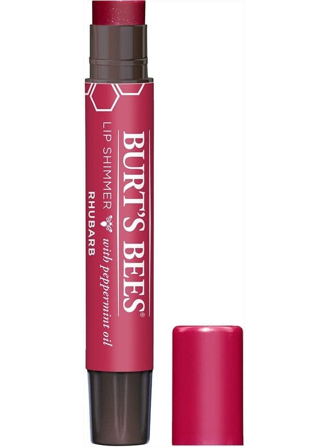 100% Natural Moisturizing Lip Shimmer, Rhubarb - 1 Tube
