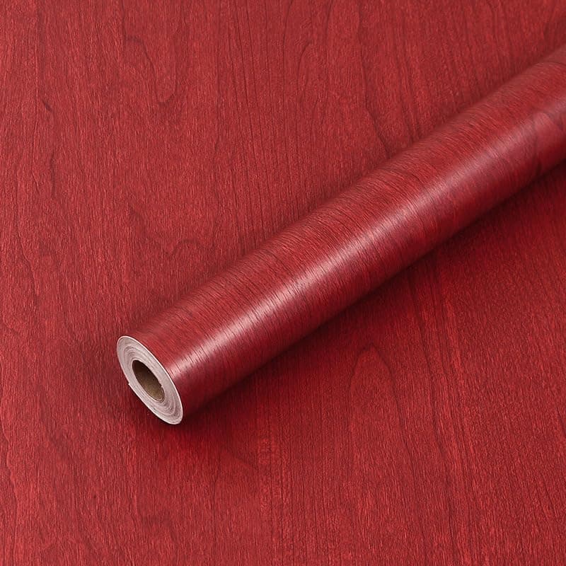 RedChimes Self-Adhesive Wallpaper Waterproof Old Furniture Vinyl Stickers Wooden Door Wardrobe Desktop PVC Wall Papers 30 X 304 CM- (Brown Wood)