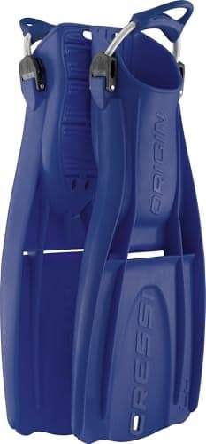 Cressi Origin LD Adjustable Open Heel Fins, Blue, M/L