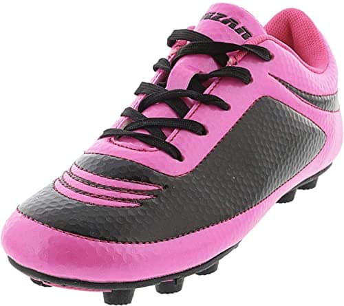 Vizari USA Kids Soccer Cleats – Youth Football Shoes for Boys & Girls | Lightweight Firm Ground Outdoor Cleats – Durable Athletic Soccer Shoes Pink/Black