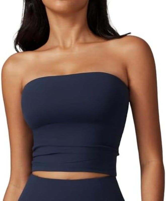 Strapless Non-slip Tube Top, Beautiful Back Sports Bra for Women, Shockproof Quick-Drying Fitness Top