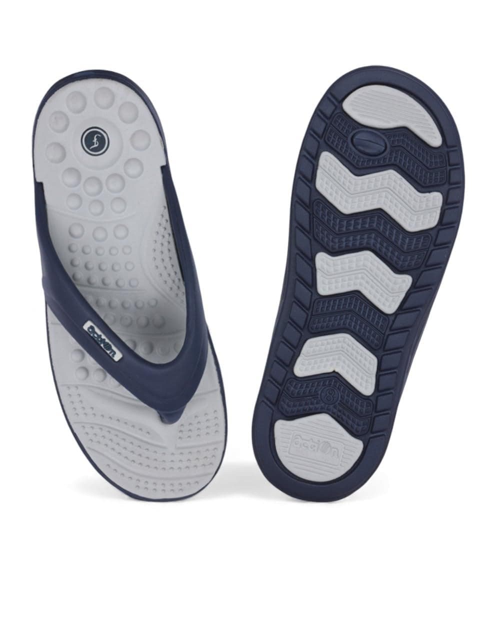 ACTION Men Blue Grey Slipper HRAN0024BLGY09