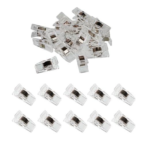 Foihukelim Plastic Clips 30 Pcs Notions Ideal for Sewing and Quilting Clips for Fabric Crafting for Seamstresses Quilters and DIY Projects Transparent