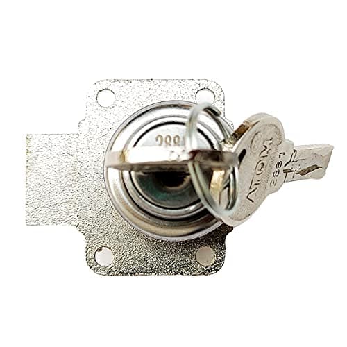 Atom Chrome Plated Multipurpose Cabinet Lock with 2 Brass Key | Desk Drawer Wardrobe Furniture Showcase Locker | 23mm (Silver, 3.5 x 3.5 x 3.5cm).