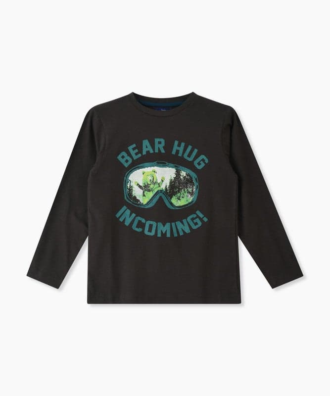 BOYS LONG SLEEVE GRAPHIC PRINT T-SHIRT