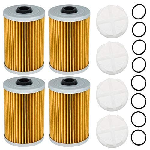 4Pcs Fuel Filter and Filtering Disk Set 358M0093688 866171A1 8M0093688 35892665 for Mercury for Marine for Mercruiser Engines with Gen III 3 Fuel Cooler