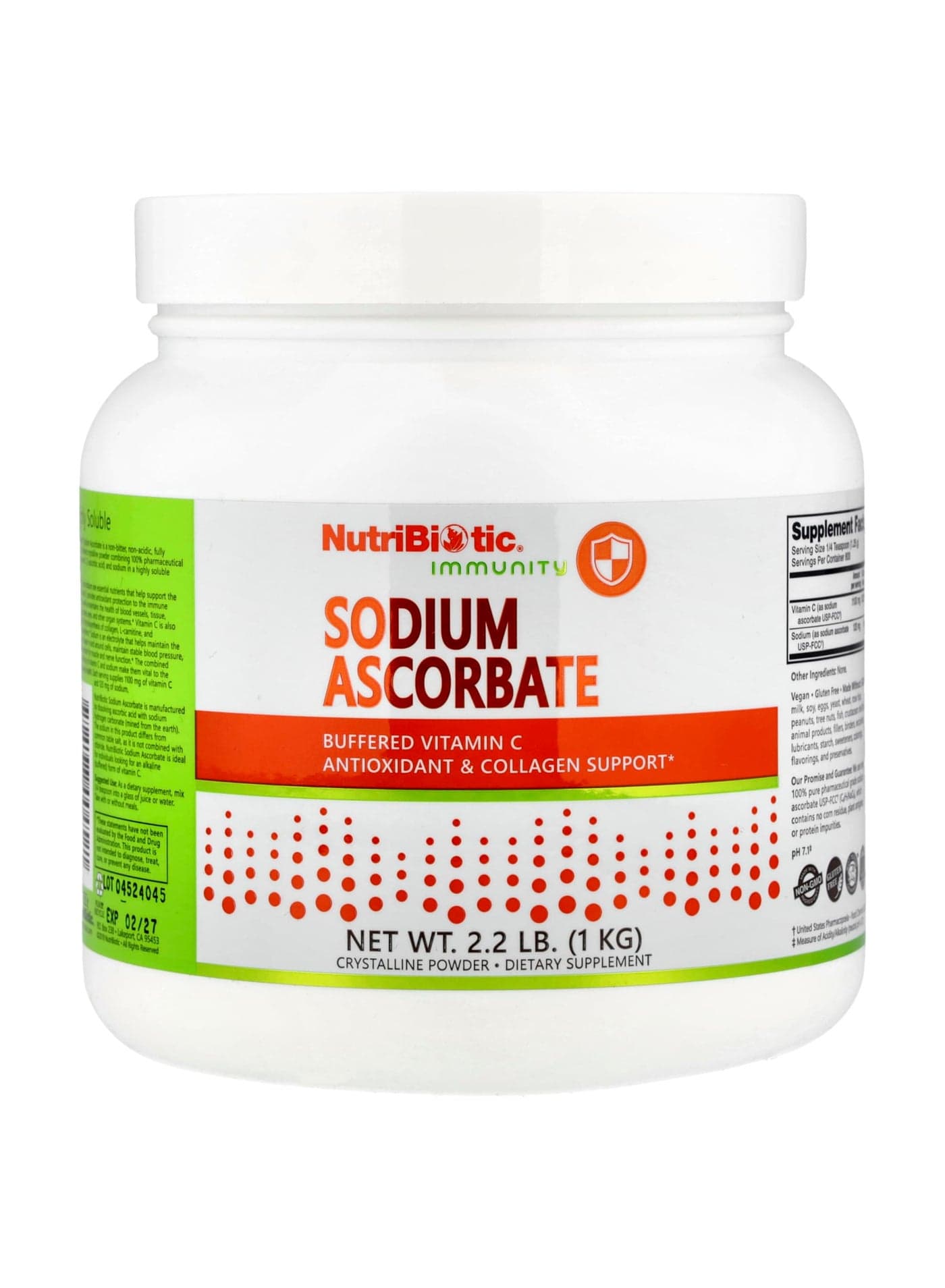 Sodium Ascorbate, Crystalline Powder, 2.2 lb (1 kg)