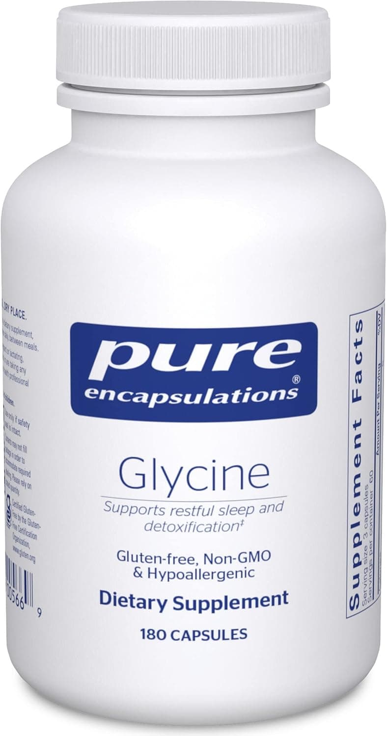 Pure Encapsulations Glycine Supports Restful Sleep Liver Detox Liver Supplement Vegan GlutenFree 180 Capsules