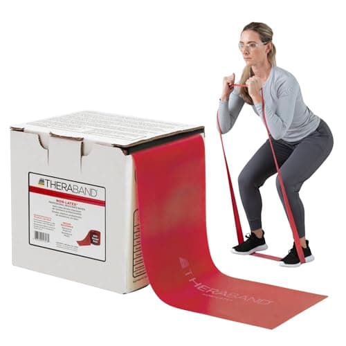 TheraBand Rubber Professional Resistance Band (Red, 25 Yards)