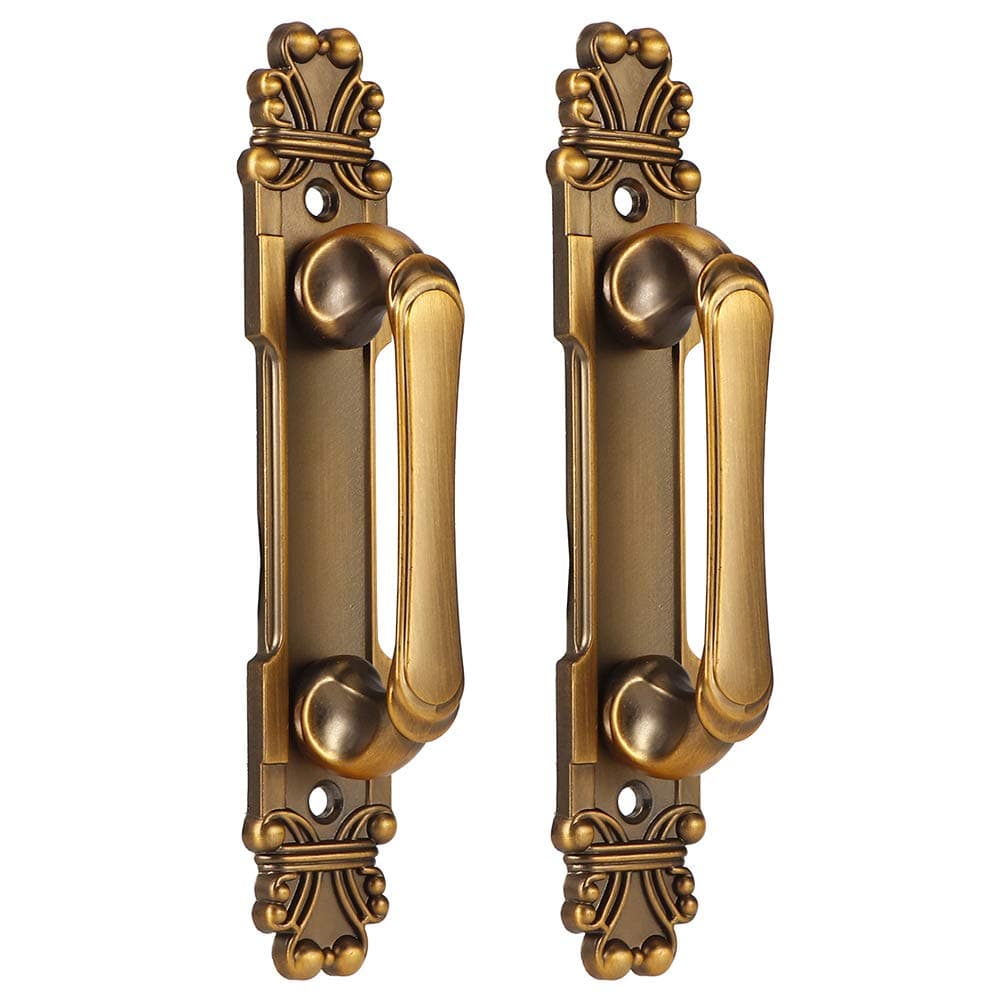 Haofy 2PcsSet European Style Door Handle Antique Wardrobe Handles Metal Sliding Door Handle for Drawer Cupboard Accessory