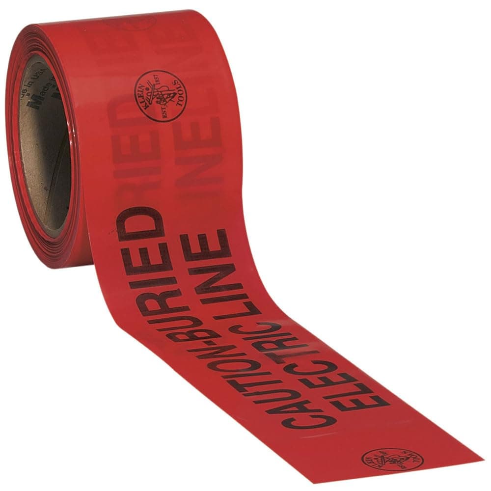 Klein Tools 58003 Barricade and Warning Tape with CautionBuried Electric Line 3Inch x 1000Foot