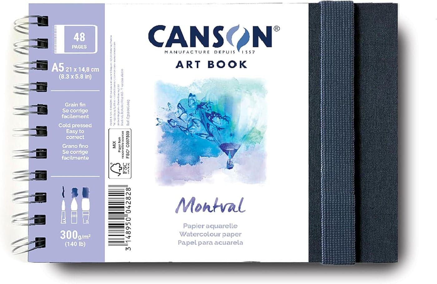 CANSON Art Book Watercolor Paper Notebook 83x58 inches White