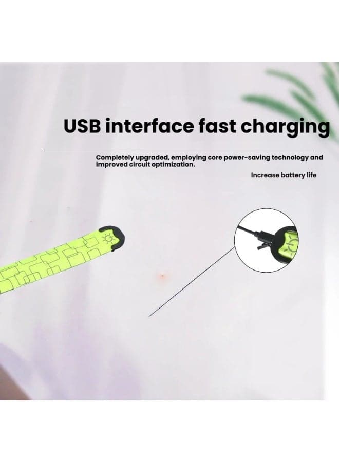 LED Light-Up Running Wristband USB Fast Charging with 12-Hour Long Battery Life Power-Saving Tech 3 Modes of Illumination for Night Running Safety Visibility