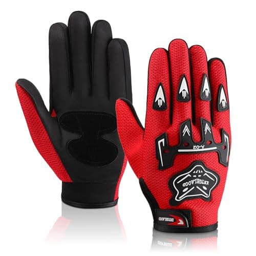 Frienda Motorcycle Gloves Riding Dirty Bike Gloves Racing Winter Power Sports Supplies for Riding Cycling Hiking OutdoorRed906 x 453 Inches