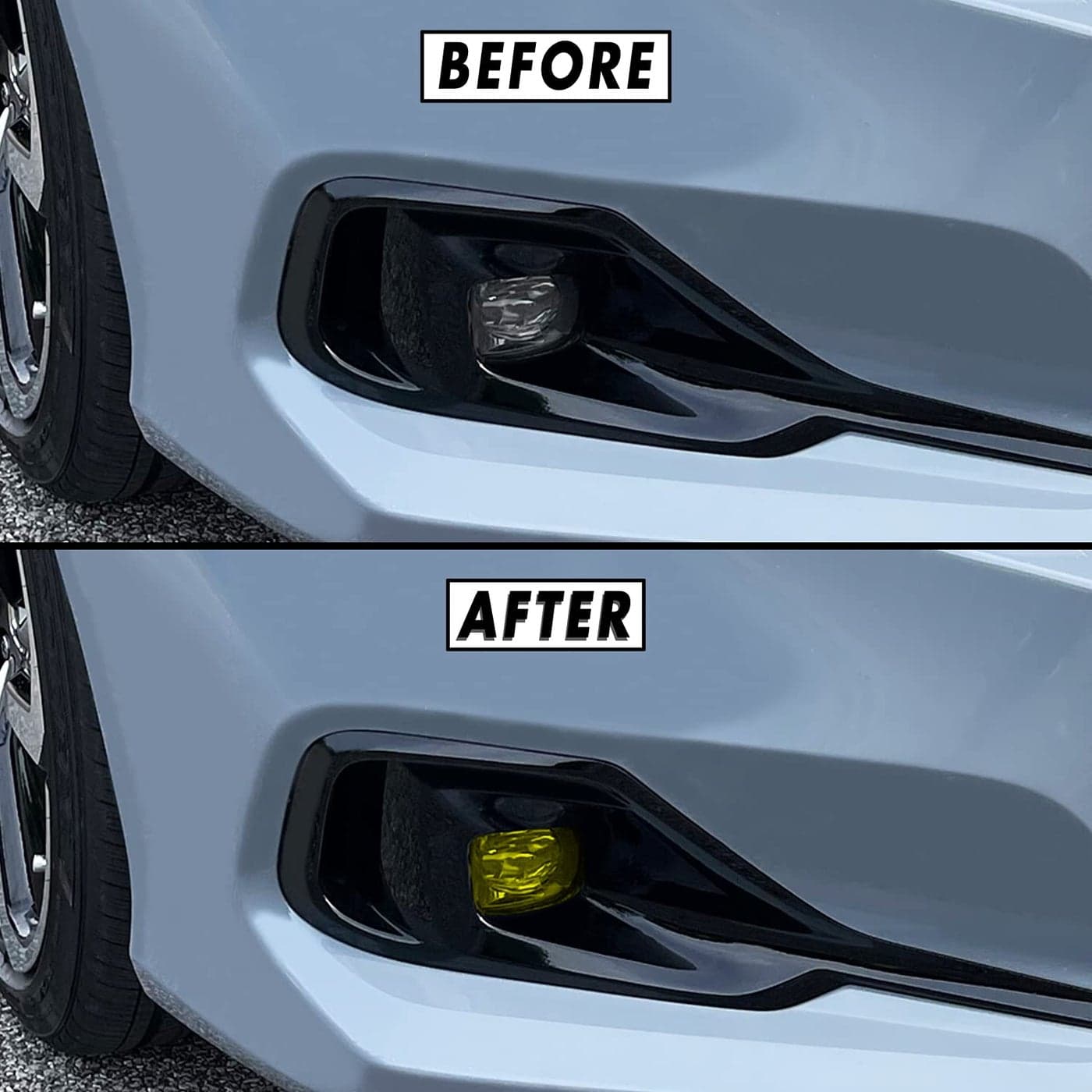 SlickMod PreCut Vinyl Yellow Tint for 20212022 Honda Accord Foglight 5 2122 Foglight Yellow