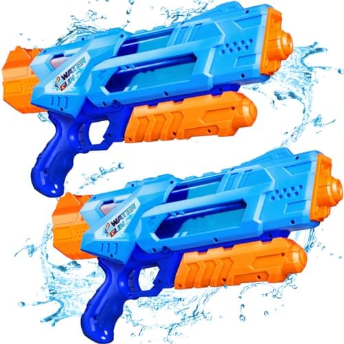 Quanquer 1200cc Super Squirt Water Guns for Kids Adults 2 Pack Super Water Soaker with Excellent Range Ideas Gift Toys for Summer Outdoor Swimming Pool Beach Sand Water Fighting Play