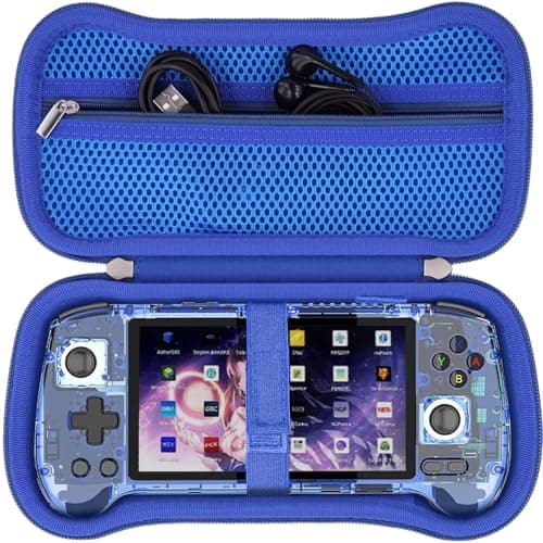 khanka Hard Travel Case Replacement for Anbernic RG556 Retro Handheld Game ConsoleCase Only Blue