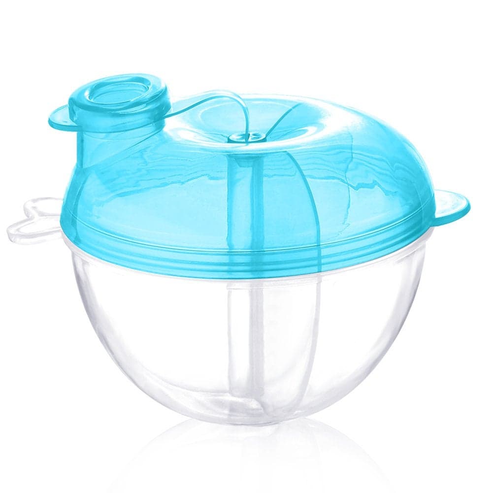 Accmor Baby Formula Dispenser for OnTheGo Feedings ThreeCompartment NonSpill Formula Container to Go Snack Milk Powder Dispenser for Traveling with Infant Toddler Blue