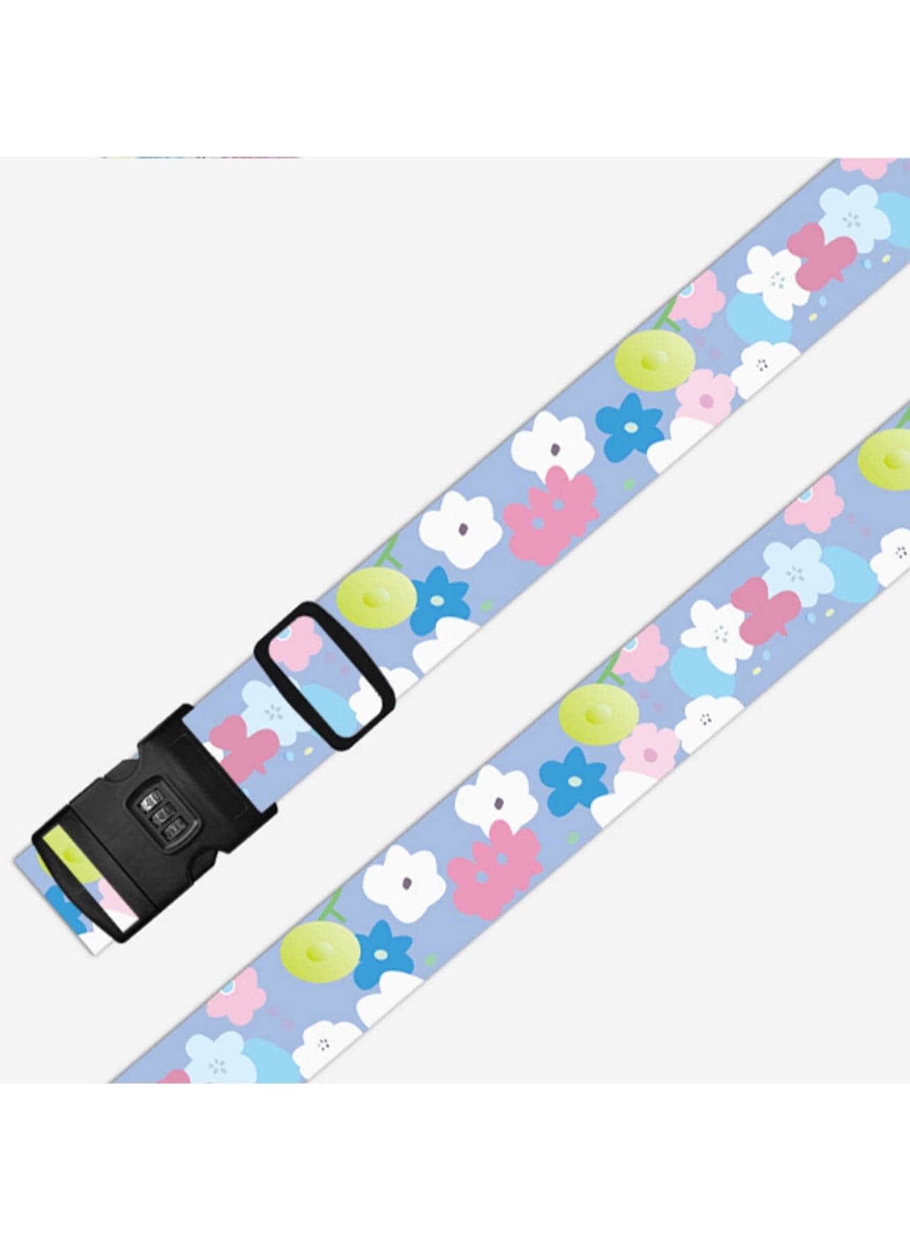 Colorful Flower One-Line Combination Lock Adjustable One-Line Luggage Strap, Colorful Luggage Strap, Suitable For Travel, Protect Tightening And Strengthening Luggage