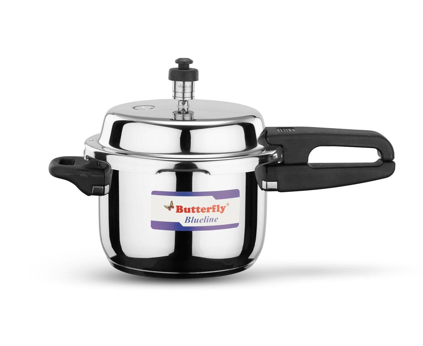 Butterfly Blue Line 3 Litre Pressure Cooker| Stainless Steel | Induction & Gas Stove Compatible| ISI Certified| Triple Safety System| 5 Years Warranty | Silver