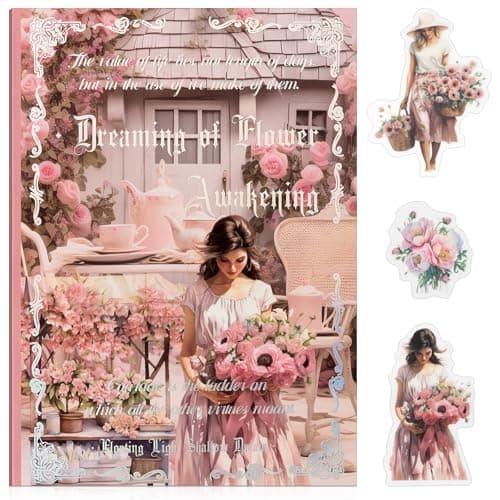 Uideyvi Dream Theme Sticker Scrapbooking Supplies for Junk Journal 20 Sheets PET StickersTZ001007