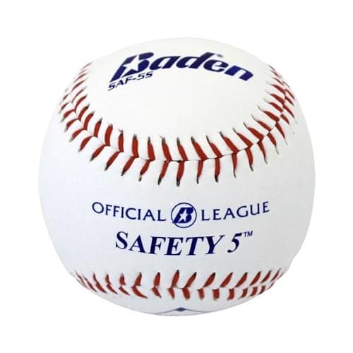 Baden Level-5 Safety Baseballs - Official Size Training Balls for Youth Players | Soft, Impact-Reduced Design for Safe Practice | 12-Pack