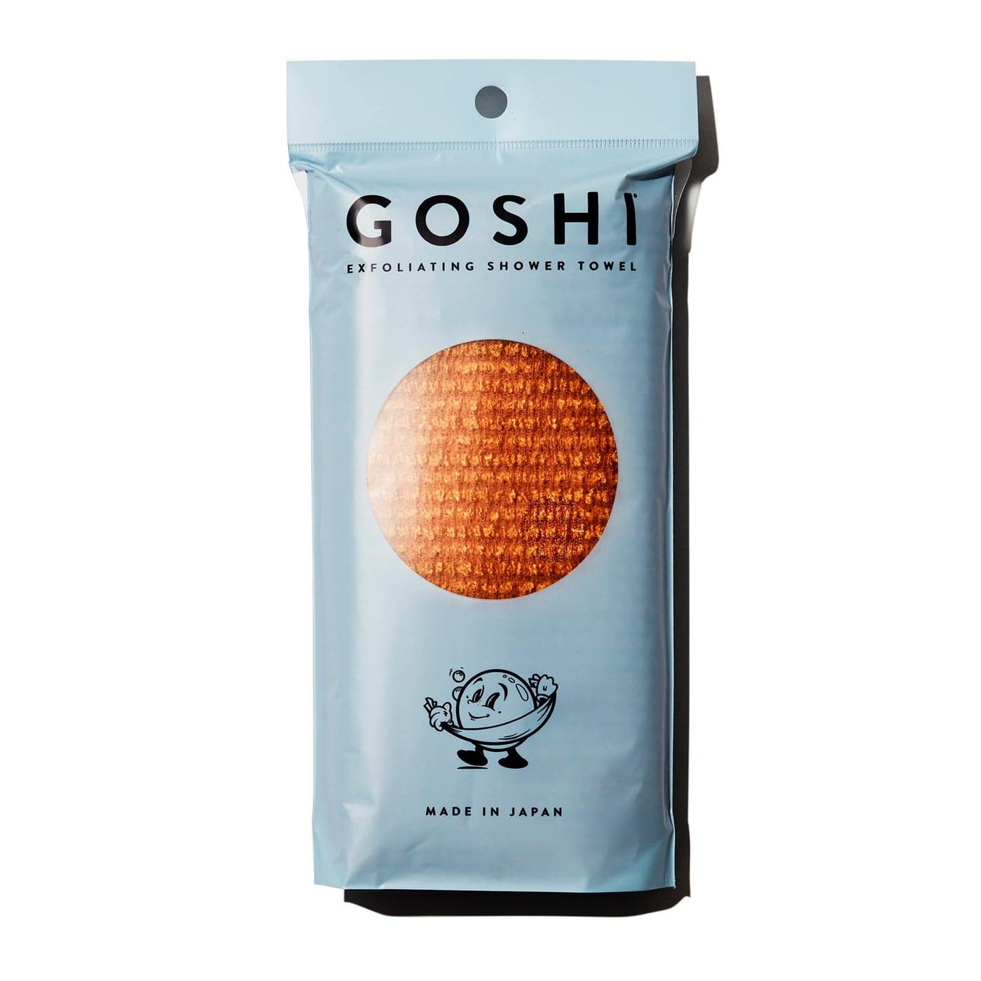 GOSHI Exfoliating Shower Towel RipResistant Exfoliating Washcloth for All Skin Types Marigold Yellow Made in Japan