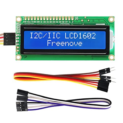 Freenove I2C IIC LCD 1602 Module, New Type TWI Serial 16x2 Display, Compatible with Arduino Raspberry Pi Pico ESP32 ESP8266