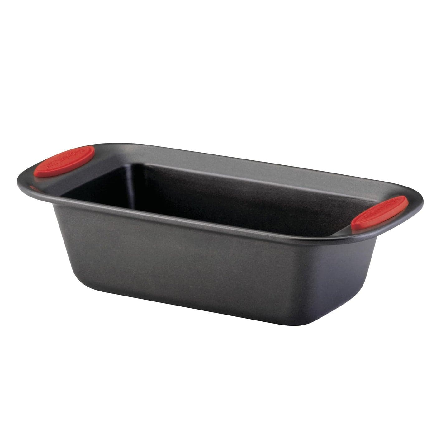 Rachael Ray 47962 Yumo Bakeware Oven Lovin Nonstick Loaf Pan 9Inch by 5Inch Steel Pan Gray with Red Handles
