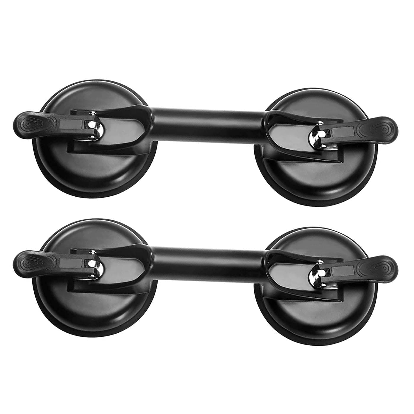 KPS Two Cup Aluminium Suction Glass Lifter Aluminium Lifter Tile Suction Cup Lifter Moving Glass Pad for Lifting Dent Puller 1 Pair