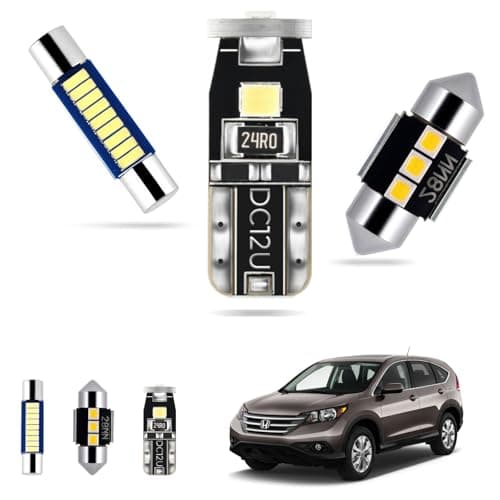 EASY EAGLE LED Interior Car Lights for Honda-CRV-2007-2012: 10 Piece Kit White LED Light Bulbs - Super Bright 6000K + Install Tool