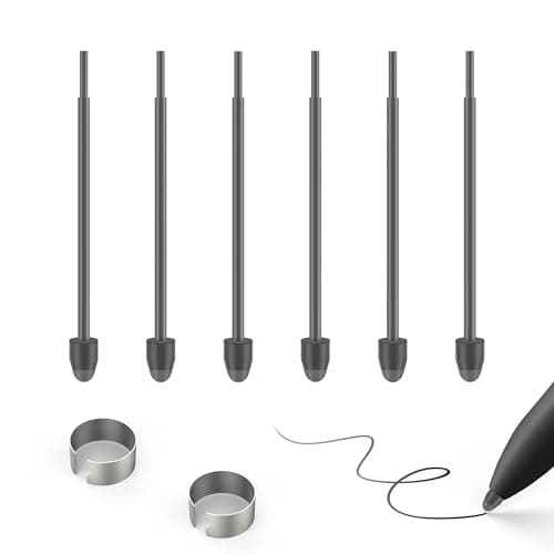S Pen Pro Nibs/Tips Replacement for Samsung Galaxy z Fold 6/5/4/3 S Pen,Metal&Soft Plastic Nibs/Tips+Clip + Organizer (Soft Plastic 6 Pack)