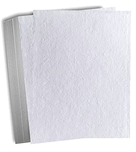 Deckle Papers A5 300 GSM Card Stock Made of Handmade Paper All Occasion Card Stock Hand Written Invitation Cards Blank Card Stock DIY Play Cards Size58x83 Pack of50 Ivory White