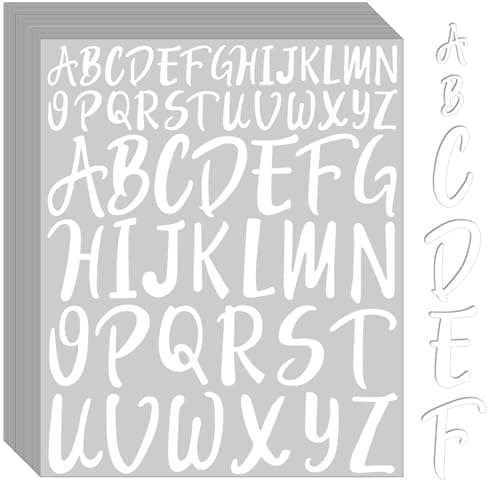 Bemeol Letter Stickers 30 Sheet Self Adhesive Letters Stick on Vinyl Letters Capital Alphabet Sticker Letter for Bulletin Board Classroom Craft Home DecorWhite1 Inch2 Inch