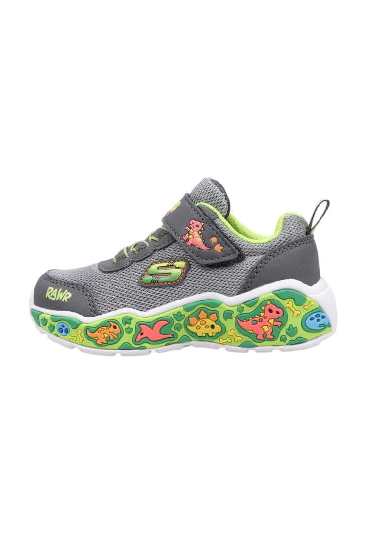 Skechers Boy's Play Scene Sneaker, Charcoal/Lime, 5 Toddler