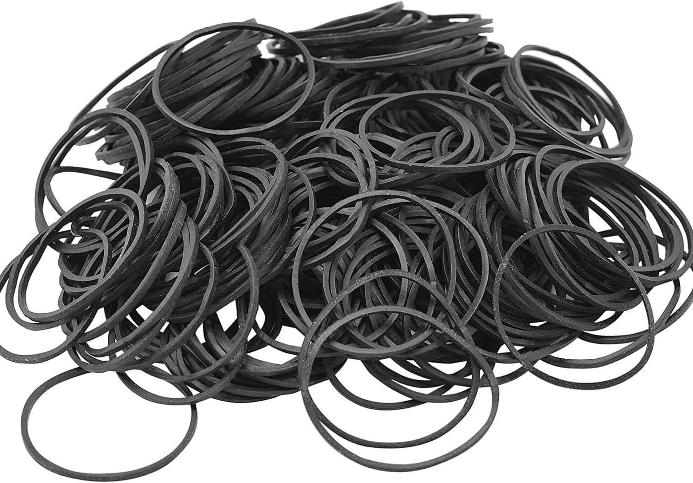 Thin Elastic Hair Tie Elastics Ponytail Holder Large Rubber Hair Band For Girls Braids and Ponytails Black Pack of 125