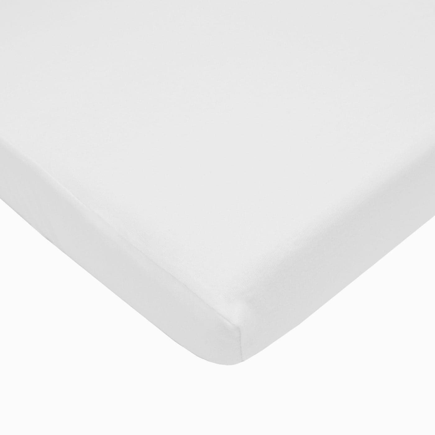 American Baby Company 100 Natural Cotton Fitted Pack and Play Sheet 39 x 27 Soft Breathable Pack N Play Sheet for Playpen Playard Mini Crib Mattress White for Boys Girls