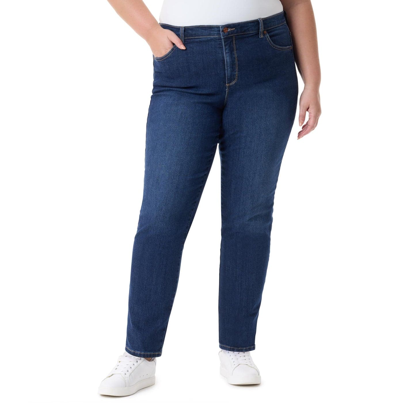 Gloria Vanderbilt Womens Amanda Classic High Rise Tapered Jean Size Madison 16 Plus
