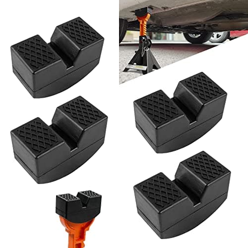 Donext Jack Pad Adapter for Jack Stands 3 Ton Rubber Frame Rail Protector Jack Pad Adapter 4 Pack